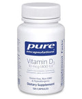 Pure Encapsulations Vitamin D3 10 Mcg (400 Iu) Hypoallergenic Support For Bone Breast Cardiovascular Colon And Immune Health 120 Capsules