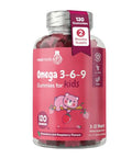 Maxmedix Kids Vegan Omega 3 6 9 Gummies 120 Count (2-Month Supply) Perilla Oil Sourced - Kids Omega 3 Gummies Natural Strawberry & Raspberry Flavors No Fish Oil Aftertaste Non-Gmo