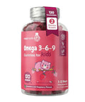 Maxmedix Kids Vegan Omega 3 6 9 Gummies 120 Count (2-Month Supply) Perilla Oil Sourced - Kids Omega 3 Gummies Natural Strawberry & Raspberry Flavors No Fish Oil Aftertaste Non-Gmo