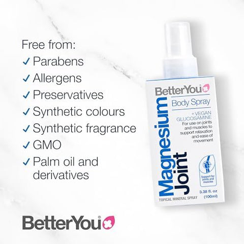 Betteryou Muscle And Joint Bundle Magnesium Joint And Magnesium Muscle Body Spray Essential Oils Spray Soothes Tired Muscles Instantly 2 Pc