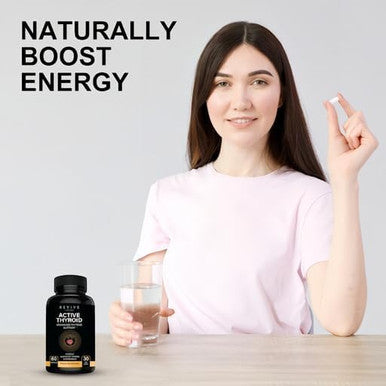 Thyroid Support: Powerful Blend Of Ashwagandha, Iodine, Selenium, Magnesium, Zinc, Vitamin B12 & More For Optimal Health - 60 Capsules