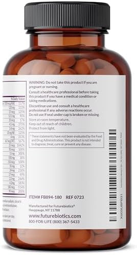 Futurebiotics Women'S 50+ Multivitamin Once Daily Multivitamin For Active Women Over 50 Nongmo 180 Tablets