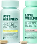 Love Wellness Daily Love Multivitamin & Big Brain Probiotics Mind And Body Duo Womens Vitamin And Probitoic