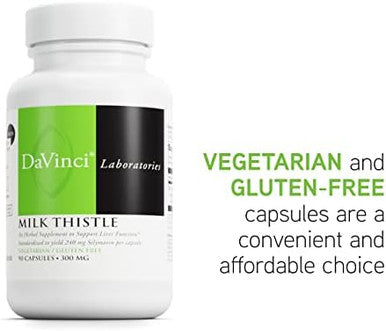 Davinci Labs Milk Thistle Nutritional Supplement To Support Liver Function Kidney Health And Healthy Digestion With Milk Thistle And More Gluten 90 Vegetarian Capsules