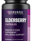 Sambucus Black Elderberry Capsules Immune Support Supplement For Adults 400Mg Of Extract Per Serving For Overall Wellness Vegetarianfriendly Nongmo Unflavored 60 Count 2 Month Supply