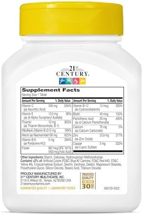 21St Century Stress B Plus Zinc 66 Count