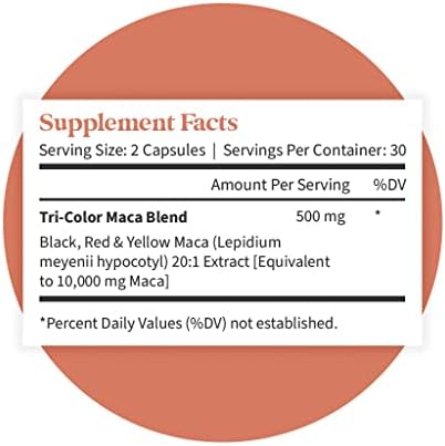 Pattern Wellness Maca Root For Men & Women - 10000Mg - Natural Mood & Wellness Enhancer - Unique Optimum Blend For Fertility Reproductive & Whole Body Health - 60 Vegan Capsules