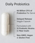 Sports Research Daily Probiotics With Prebiotics 60 Billion Cfu - Vegan Capsules For Gut Health & Digestive Support Probiotics For Women & Men - Non-Gmo Verified & Gluten Free 30 Count