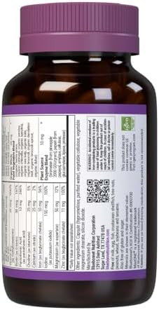 Bluebonnet Nutrition Maxi One (With Iron) Whole Food Multiple Enzymes Energy Vitality Gluten & Dairy & Soy Kosher Vegetarian Friendly Nongmo 2 Month Supply Beige 60 Count