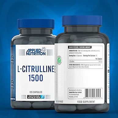 Applied Nutrition L-Citrulline 1500 1500mg L Citrulline Per Serving Muscle Recovery Supplement Increases Levels of L-Arginine and Nitric Oxide for Muscle Pump - 120 Capsules