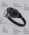Manta Sleep Manta Slim Sleep Mask Ultra-Light Blackout Eye Mask With Adjustable Eye Cups Soft Strap For Comfortable Sleep Minimalist Design For Better Rest
