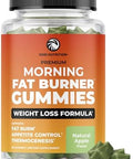 Nobi Nutrition Morning Fat Burner Gummies Weight Loss For Women & Men Thermogenic Belly Fat Burner With Green Tea Garcinia Green Coffee Bean & More Appetite Suppressant & Metabolism Booster 60 Gummies