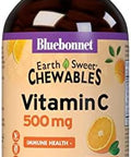 Bluebonnet Nutrition Earthsweet Vitamin C 500 Mg Powerful Antioxidant Protection & Immune Health Support Supplement Chewable Tablets Orange 90 Count (Pack Of 1)
