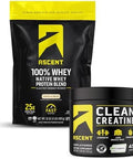 Ascent 100% Whey Protein Powder, Vanilla Bean 2 Lb & Creatine Monohydrate Powder, Unflavored 45 Servings