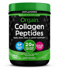 Orgain Collagen Peptides Powder 1Lb & Purely Inspired Organic Green Powder Smoothie Mix Unflavored 24 Servings Joint Hair Skin & Nail Support With Superfoods