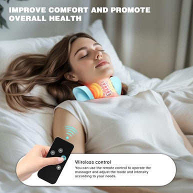 Gysien Neck Massager Neck And Shoulder Relaxer With Heat 3 Modes Portable Pillows For Pain Relief And Muscle Relax 26 Angle Cervical Traction Device For Back Shoulder