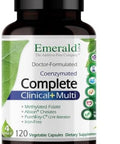 Emerald Labs Complete Clinical Multi - Multivitamin With Methylated Folate, Vitamin D3, Digestive Enzymes & More For Gut Health, Immune Support & More - 120 Vegetable Capsules (30-Day Supply)