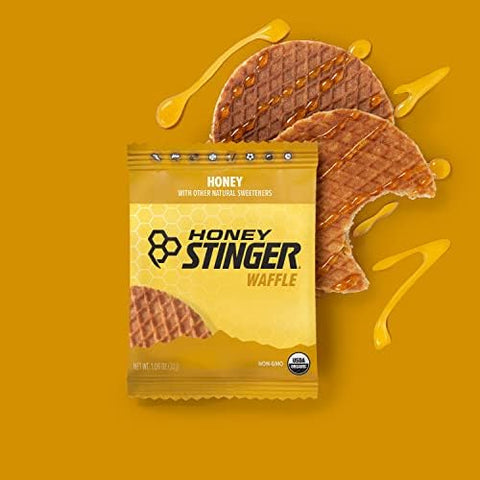 Honey Stinger Organic Honey Waffle | Energy Stroopwafel for Exercise, Endurance and Performance | Sports Nutrition for Home & Gym, Pre and Post Workout | Box of 6 Waffles, 6.36 Ounce