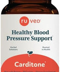 R-U Ved Carditone - Natural Heart Health Supplement For Women & Men Bp Formula Holistic Heart Support With Rauwolfia Arjuna Calcium And Magnesium - 30 Vegetarian Caplets (Pack Of 1)