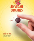 Sundance Vitamin B12 Energy Gummies 40 Count Peach Raspberry Flavor Vegan NonGMO and Gluten Free Supplement