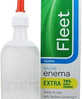 Fleet Laxative Saline Extra Enema For Adult Constipation 7.8 Fl Oz Bottle (2 Pack)
