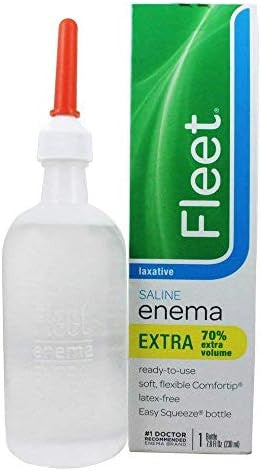 Fleet Laxative Saline Extra Enema For Adult Constipation 7.8 Fl Oz Bottle (2 Pack)