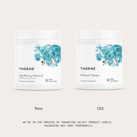 Thorne - High Potency Vitamin C - Ascorbic Acid With Calcium Magnesium & Potassium - Healthy Immune Function & Antioxidant Support - Third-Party Certified - Gluten Dairy & Soy-Free 42 Servings