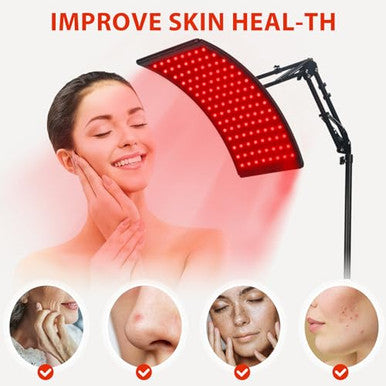Doinart Red Light Therapy For Body Adjustable Infrared Light Therapy Lamp With Stand - 660Nm Red Light And 850Nm Near Infrared Light Lamp Device For Facial And Body Skincare