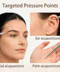 Feelfree Sport Facial Reflexology Tool Set Includes 6 Acupuncture Pen Heads For Ear & Facial Acupressure Points Multi-Size For Personalized Treatment
