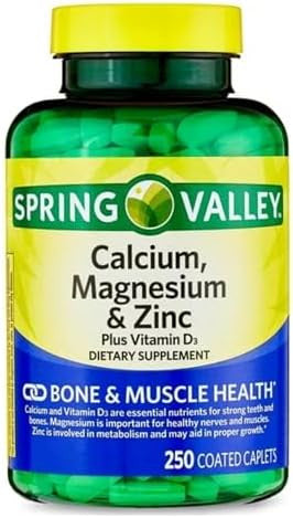 Calcium Magnesium Zinc with Vitamin D3 ÃƒÂ¢Ã¢â€šÂ¬Ã¢â‚¬Å“ Daily Mineral Supplement, 600 mg Calcium, 250 Caplets + STS Sticker