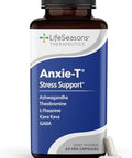 Lifeseasons Anxiet Stress Relief Supplement Supports Mood & Mental Focus Feel Calm And Relaxed Eases Tension & Nervousness Ashwagandha Kava Kava Gaba & Ltheanine 60 Capsules