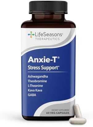 Lifeseasons Anxiet Stress Relief Supplement Supports Mood & Mental Focus Feel Calm And Relaxed Eases Tension & Nervousness Ashwagandha Kava Kava Gaba & Ltheanine 60 Capsules