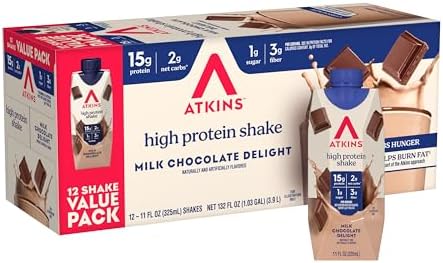 Atkins Strawberry Flavored Protein Shake High Protein Low Glycemic Low Sugar And Low Carb Keto Friendly Gluten 12 Count