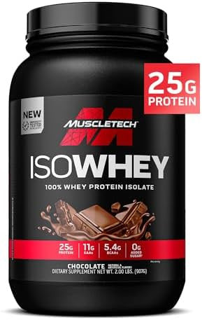 Muscletech Iso Whey Isolate Protein Powder Vanilla Post Workout Gym Supplement For Lean Muscle Gain Body Building Weight Gainer & Recovery 25G Protein Bcaa Eaa & 0 Added Sugar 5Lbs