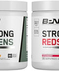 Bare Performance Nutrition Bpn Strong Greens (Pineapple Coconut) & Reds (Strawberry) Superfood Bundle