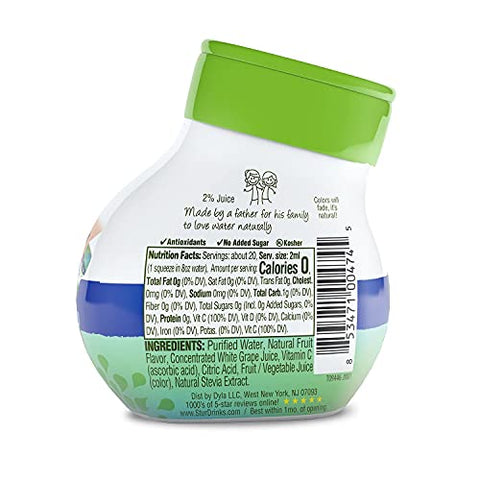 Stur Drinks Blue & Blackberry Natural Water Enhancer Liquid Drink Mix Sugar Free Zero Calorie Vitamin C Stevia Make Your Own Fruit Infused Flavored Waters Makes 100 Drinks