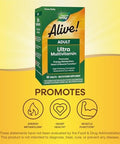 Nature'S Way Alive Adult Ultra Multivitamin, Promotes Energy Metabolism, Heart & Muscle Function, With B-Vitamins Including Methylated B12, Gluten Free, 60 Tablets (Packaging May Vary)