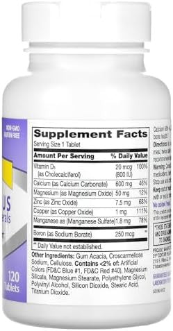 21St Century Calcium 600 Plus D Plus Minerals Caplets 120Count (27498)