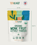 Pure Organic Monk Fruit Extract Powder, No Erythritol 4oz, 100% Monk Fruit Sweetener Powder for Keto and Paleo Diet, No Aftertaste, Zero Calories, Zero Carbs, Pure Monk Fruit Extract, 364 Servings