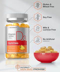 Horbaach Vitamin D3 2000iu Gummies 90 Count Vegetarian Pineapple Flavor 50 mcg NonGMO Gluten Free Vitamin D Supplement
