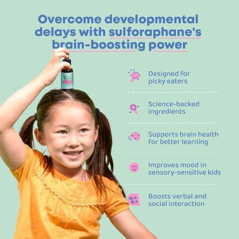 JoySpring Liquid Magnesium Glycinate and Sulforaphane Supplement for Kids