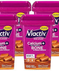 Viactiv Max Formula Calcium +Vitamin D3 Supplement for Bone Health Rich Caramel 100 Soft Chews 4 Pack