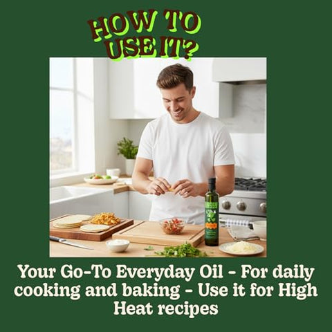 HASSY Avocado Oil 100% Pure , Cooking & Baking, High Smoke Point, Non-GMO, Kosher , 17.2 fl oz, 510 ML - Created by Avocado Farmers Ã¢â‚¬â€œ High-Heat, Frying, Grilling & Everyday Cooking - Keto & Paleo Friendly - Single Origin
