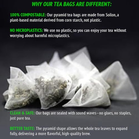 White Mulberry Leaf Tea - 30 Pyramid Teabags - USDA Organic Morus Alba