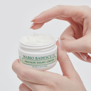Mario Badescu Protein Night Cream For Dry And Sensitive Skin Anti Aging Face Cream With Peptides Collagen & Vitamins A & E Reduces Wrinkles Face Moisturizer For Women And Men 1 Oz