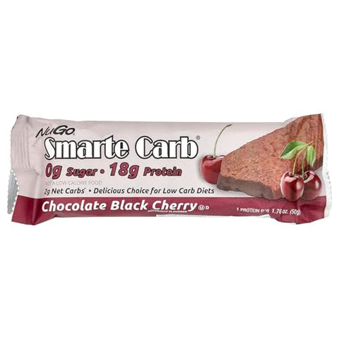 Nugo Nutrition Smarte Carb Protein Bar Chocolate Black Cherry 12 Bars 1.76 Oz (50 G) Each