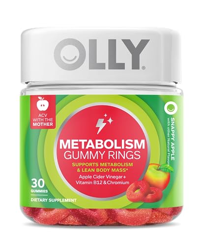 Olly Metabolism Gummy Rings Apple Cider Vinegar Vitamin B12 Chromium & Hello Happy Gummy Worms Mood Balance Support Vitamin D Saffron Adult Chewable Supplement