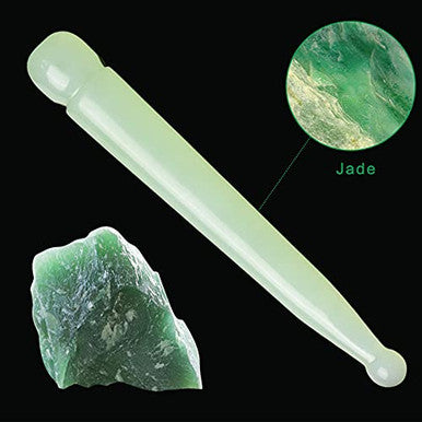 Leosense Jade Acupressure Pen - Deep Tissue Trigger Point Massage Therapy Tool - Reflexology Pressure Point Meridian Massager For Full Body Relax Natural Jade Stone Facial Massage Beauty Pen