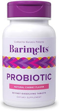 Barimelts Probiotic, 5 Billion Cfu, 60 Fast-Dissolving Tablets (2-Month Supply), Sugar- Probiotics For Women, Support Gut Health After Bariatric Surgery, Natural Cherry Flavor