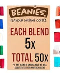 Beanies 50 Coffee Sticks, Mixed Blends; instant flavored coffee